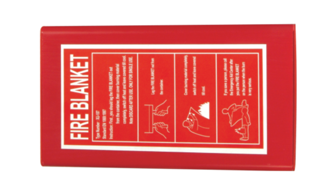 What is the principle and material of fire blanket?